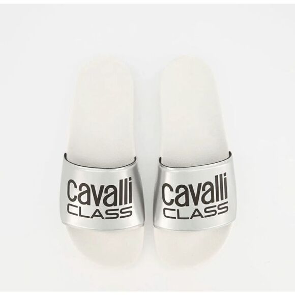 CAVALLI CLASS Women’s Comfort Pool White Logo Slides NEW WITH BOX MSRP $195 - Picture 5 of 12